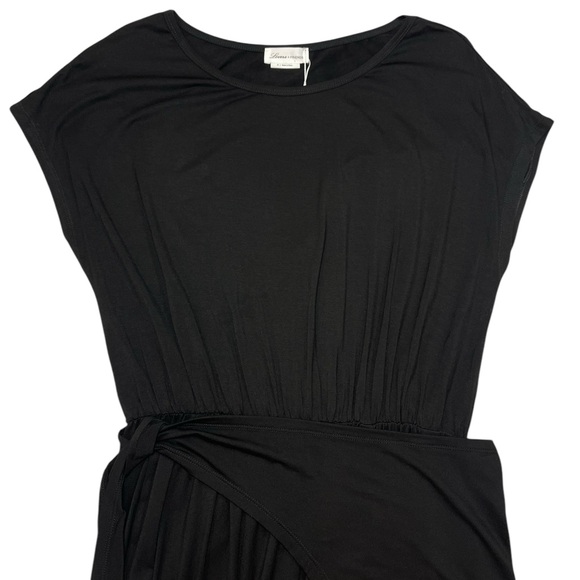 Lovers & Friends Tarin Mini Black Dress Tie Waist Short Sleeve Size Medium NEW - Picture 6 of 15